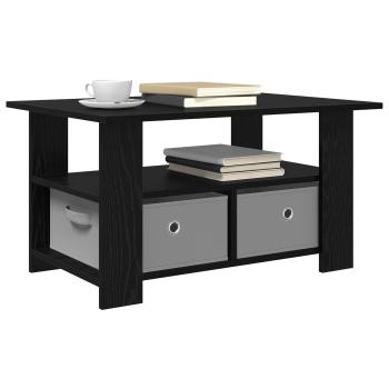 Couchtisch Schwarz Eichen-Optik 77 x 55 x 42 cm Holzwerkstoff