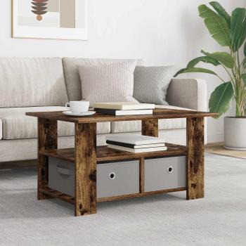 ARDEBO.de - Couchtisch Geräucherte Eiche 77 x 55 x 42 cm Holzwerkstoff