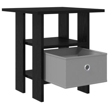 Nachttisch 2 stk. Schwarz Eichen-Optik 41 x 40 x 45 cm