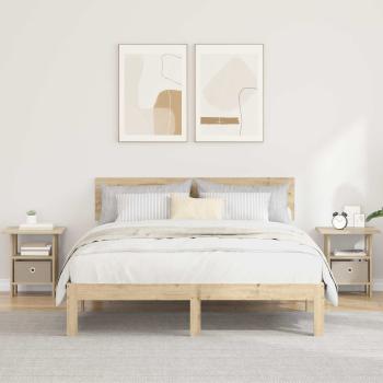 ARDEBO.de - Nachttisch 2 stk. Sonoma-Eiche 41 x 40 x 45 cm Holzwerkstoff
