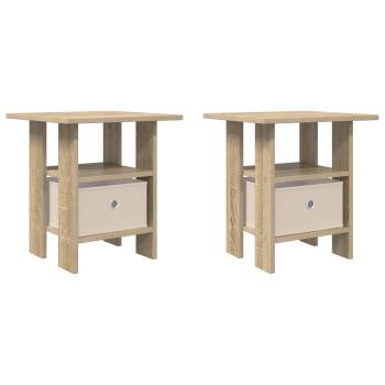 Nachttisch 2 stk. Sonoma-Eiche 41 x 40 x 45 cm Holzwerkstoff