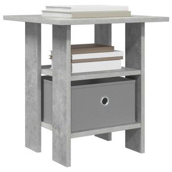 Nachttisch 2 stk. Beton Grau 41 x 40 x 45 cm Holzwerkstoff