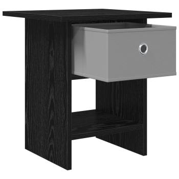 Nachttisch 2 Stk. Schwarz Eichen-Optik 41 x 40 x 45 cm