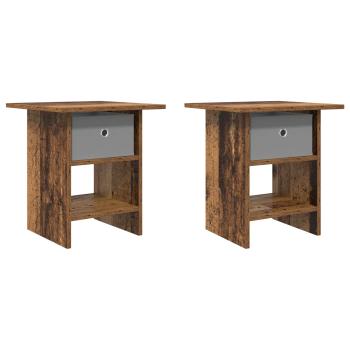 Nachttisch 2 Stk. Altholz 41 x 40 x 45 cm Holzwerkstoff