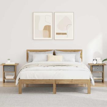 ARDEBO.de - Nachttisch 2 Stk. Artisan-Eiche 41 x 40 x 45 cm Holzwerkstoff