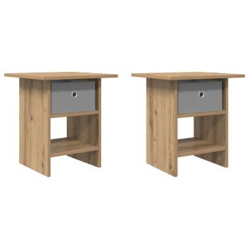 Nachttisch 2 Stk. Artisan-Eiche 41 x 40 x 45 cm Holzwerkstoff