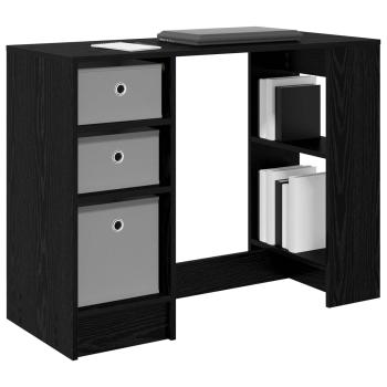 Schreibtisch Schwarz Eichen-Optik 100 x 40 x 75 cm