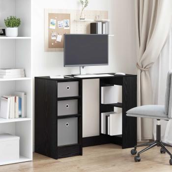 Schreibtisch Schwarz Eichen-Optik 100 x 40 x 75 cm