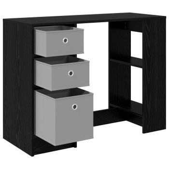 Schreibtisch Schwarz Eichen-Optik 100 x 40 x 75 cm