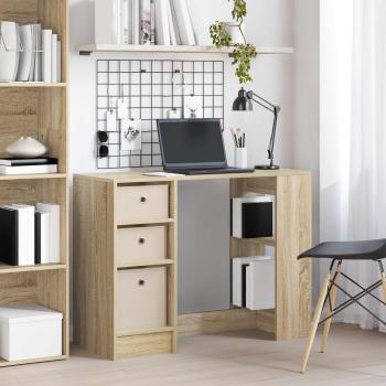 ARDEBO.de - Schreibtisch Sonoma-Eiche 100 x 40 x 75 cm Holzwerkstoff