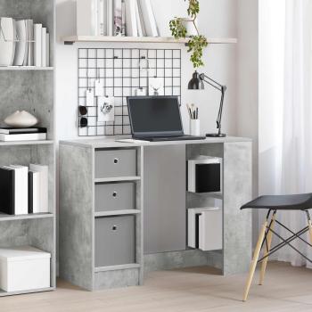 ARDEBO.de - Schreibtisch Betongrau 100 x 40 x 75 cm Holzwerkstoff
