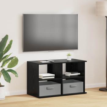 ARDEBO.de - TV-Ständer mit Schubladen Schwarz Eichen-Optik 79 x 40 x 48 cm