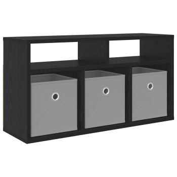 Lowboard mit Schubladen Schwarz Eichen-Optik 72 x 22,5 x 38 cm