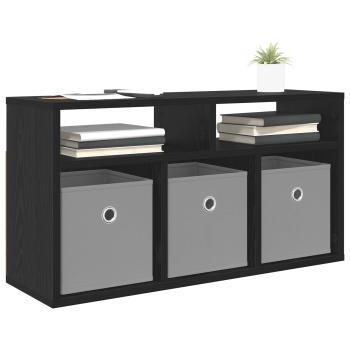Lowboard mit Schubladen Schwarz Eichen-Optik 72 x 22,5 x 38 cm