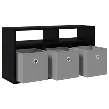 Lowboard mit Schubladen Schwarz Eichen-Optik 72 x 22,5 x 38 cm