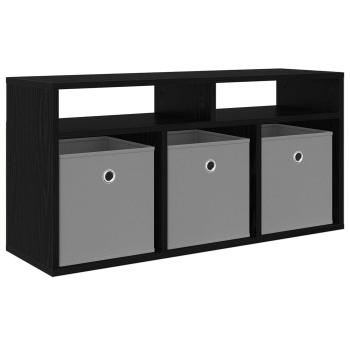 Lowboard mit Schubladen Schwarz Eichen-Optik 87 x 27,5 x 43 cm