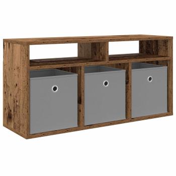 Lowboard mit Schubladen Altholz 87 x 27,5 x 43 cm