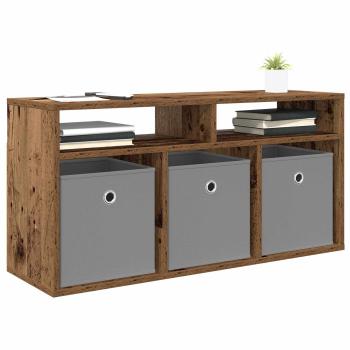 Lowboard mit Schubladen Altholz 87 x 27,5 x 43 cm