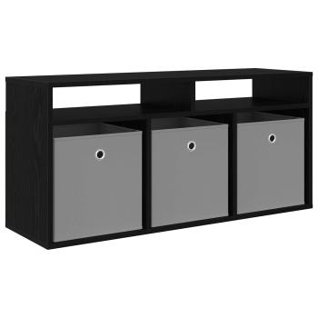 Lowboard mit Schubladen Schwarz Eichen-Optik 102 x 32 x 48,5 cm