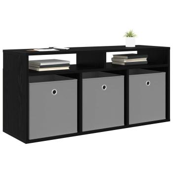 Lowboard mit Schubladen Schwarz Eichen-Optik 102 x 32 x 48,5 cm
