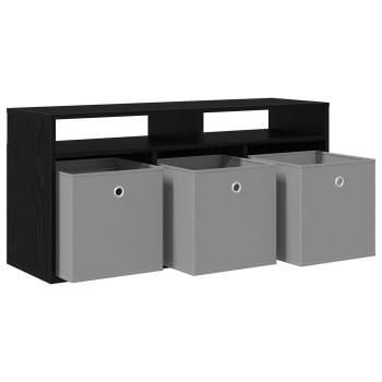 Lowboard mit Schubladen Schwarz Eichen-Optik 102 x 32 x 48,5 cm