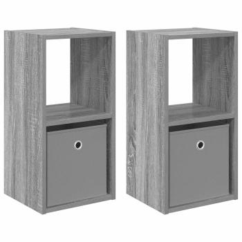 Nachttisch 2 stk. Graues Sonoma 30,5 x 27 x 59,5 cm