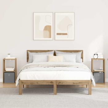 ARDEBO.de - Nachttisch 2 stk. Artisan-Eiche 30,5 x 27 x 59,5 cm