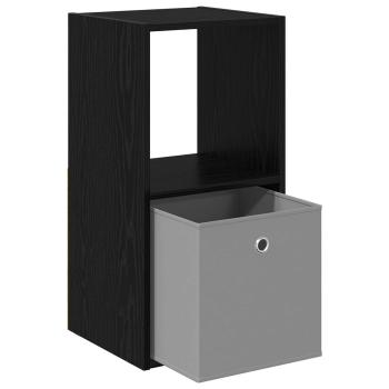 Nachttisch 2 stk. Schwarz Eichen-Optik 35 x 32 x 68,5 cm