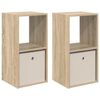 Nachttisch 2 stk. Sonoma-Eiche 35 x 32 x 68,5 cm Holzwerkstoff