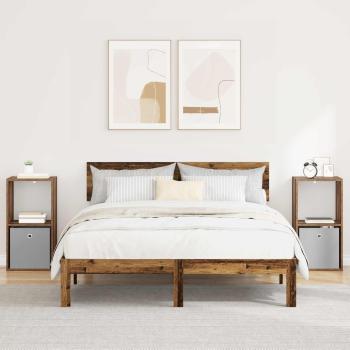 ARDEBO.de - Nachttisch 2 stk. Altholz 35 x 32 x 68,5 cm Holzwerkstoff