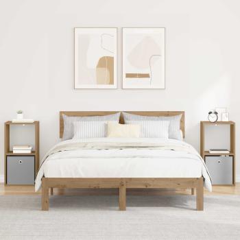 ARDEBO.de - Nachttisch 2 stk. Artisan-Eiche 35 x 32 x 68,5 cm Holzwerkstoff