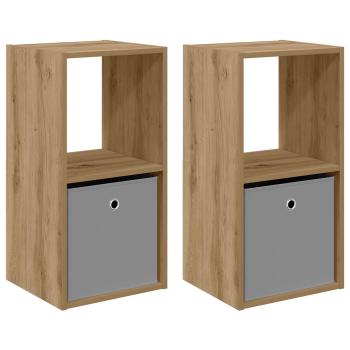 Nachttisch 2 stk. Artisan-Eiche 35 x 32 x 68,5 cm Holzwerkstoff