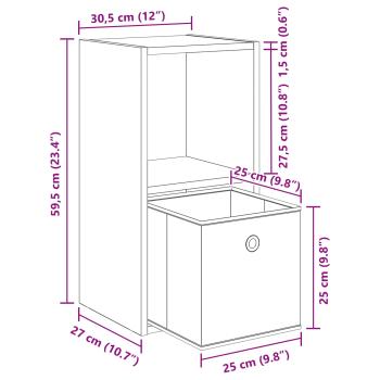 Nachttisch 2 stk. Artisan-Eiche 35 x 32 x 68,5 cm Holzwerkstoff