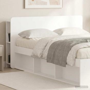 ARDEBO.de - Kopfteil Schrank Weiß 135 x 18,5 x 80 cm Holzwerkstoff