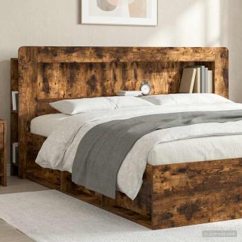 ARDEBO.de - Kopfteil-Schrank Geräucherte Eiche 215 x 18,5 x 100 cm