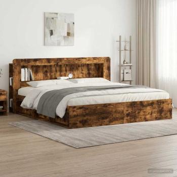 Kopfteil-Schrank Geräucherte Eiche 215 x 18,5 x 100 cm
