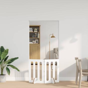 ARDEBO.de - Faltbarer Haustierzaun 2 stk. Weiß 100,5 x 38 x 70 cm