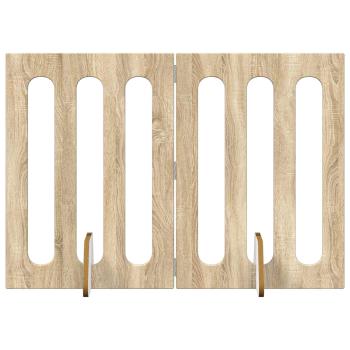 Faltbarer Haustierzaun 2 stk. Sonoma-Eiche 100,5 x 38 x 70 cm