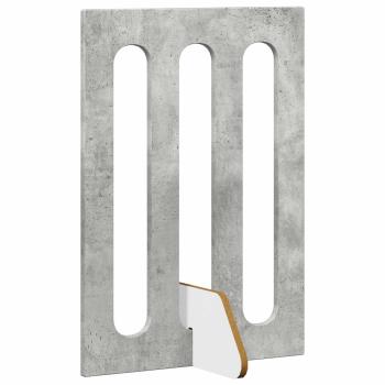 Faltbarer Haustierzaun 4 stk. Betongrau 201 x 38 x 70 cm