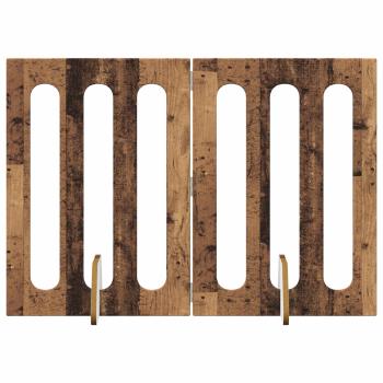Faltbarer Haustierzaun 2 stk. Eichenholz 100,5 x 38 x 70 cm