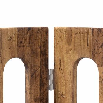 Faltbarer Haustierzaun 2 stk. Eichenholz 100,5 x 38 x 70 cm