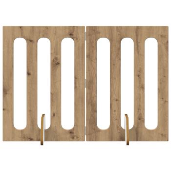 Faltbarer Haustierzaun 2 stk. Artisan-Eiche 100,5 x 38 x 70 cm