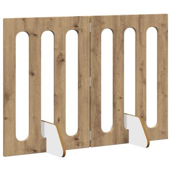 Faltbarer Haustierzaun 2 stk. Artisan-Eiche 100,5 x 38 x 70 cm