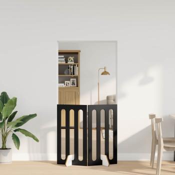 ARDEBO.de - Faltbarer Haustierzaun 2 Stk. Schwarze Eiche 100,5 x 38 x 90 cm