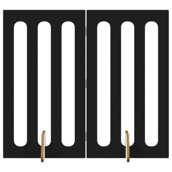 Faltbarer Haustierzaun 2 Stk. Schwarze Eiche 100,5 x 38 x 90 cm