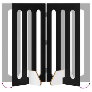 Faltbarer Haustierzaun 2 Stk. Schwarze Eiche 100,5 x 38 x 90 cm