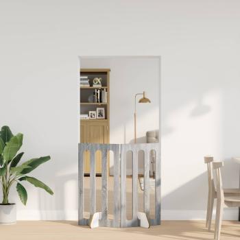 ARDEBO.de - Faltbarer Haustierzaun 2 Stk. Graues Sonoma 100,5 x 38 x 90 cm