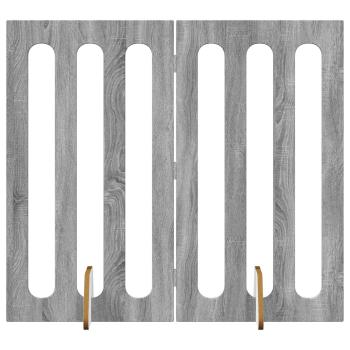 Faltbarer Haustierzaun 2 Stk. Graues Sonoma 100,5 x 38 x 90 cm