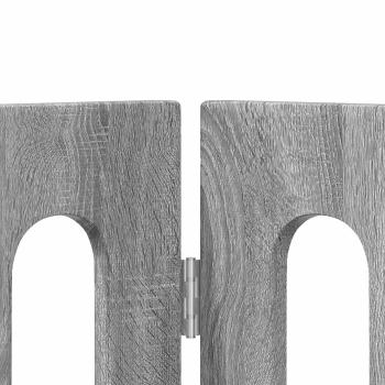 Faltbarer Haustierzaun 2 Stk. Graues Sonoma 100,5 x 38 x 90 cm