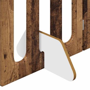 Faltbarer Haustierzaun 4 Stk. Eichenholz 201 x 38 x 90 cm